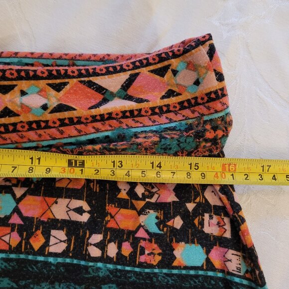 MOSSIMO Aztec Patterned Multi-Roll Waist Slip-On Maxi Skirt EUC - Picture 6 of 8